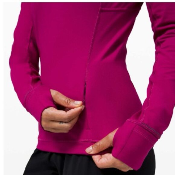 Lululemon Runderful Stretchy Long Sleeve - Deep Fuschia - SZ 2 - Picture 7 of 14